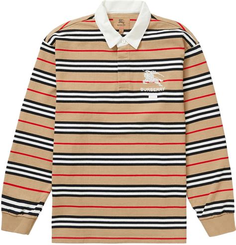 burberry supreme rugby shirt|Supreme Burberry Rugby Beige Men's .